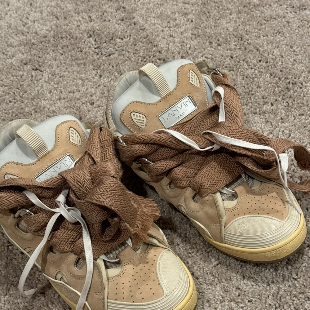 Lanvin Beige and Cream Men's Sneakers